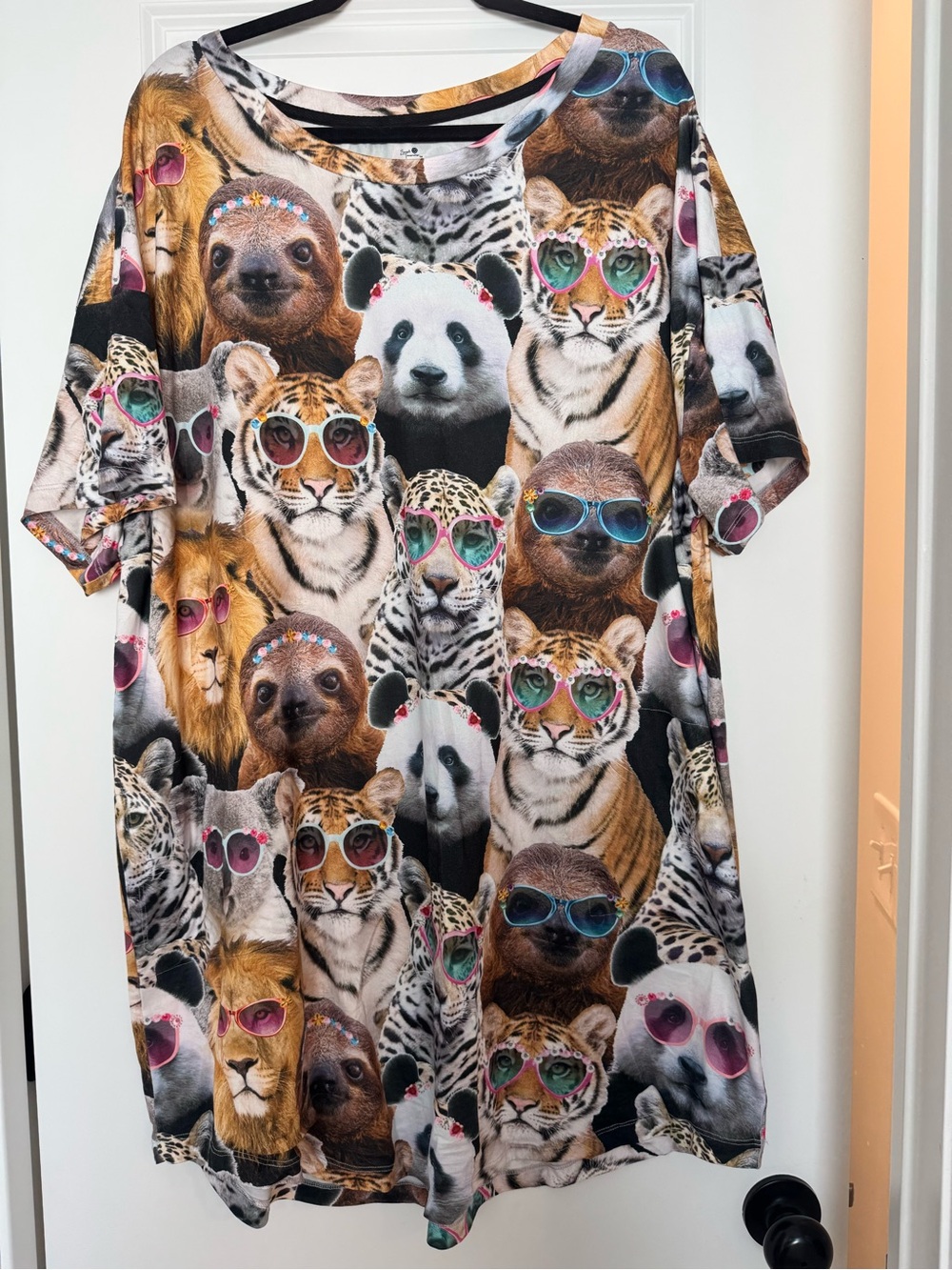 Secret Treasures Multicolored Animal Print Sleep Shirt